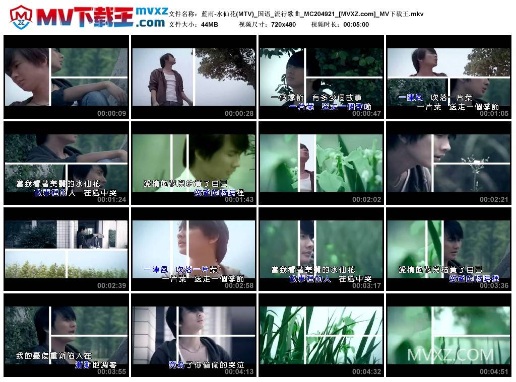 蓝雨-水仙花(MTV)_国语_流行歌曲_MC204921